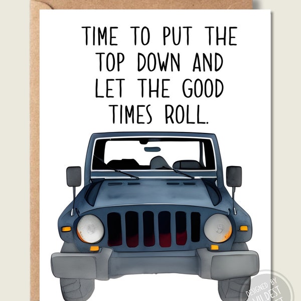 Jeep Birthday Card Etsy