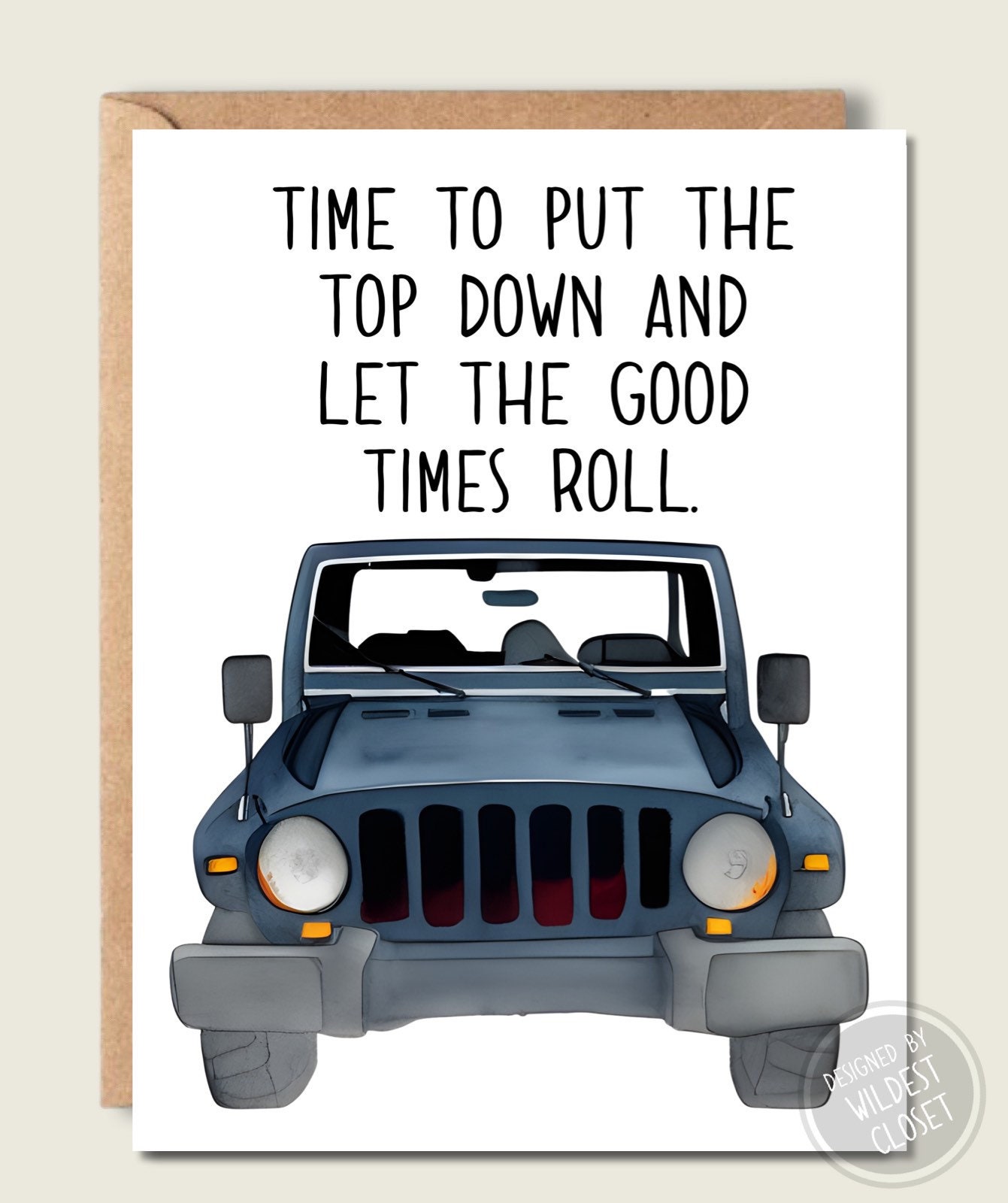 Classic Jeep Wrangler Inspired Happy Birthday Card - Etsy