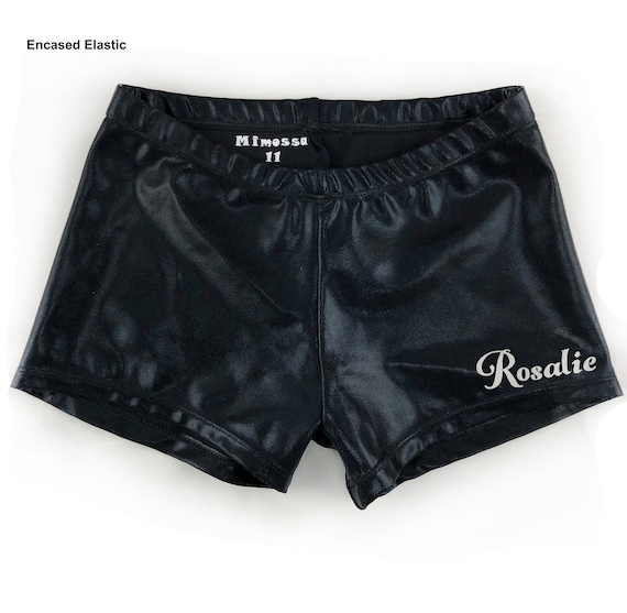 Gymnastics shorts with name deals