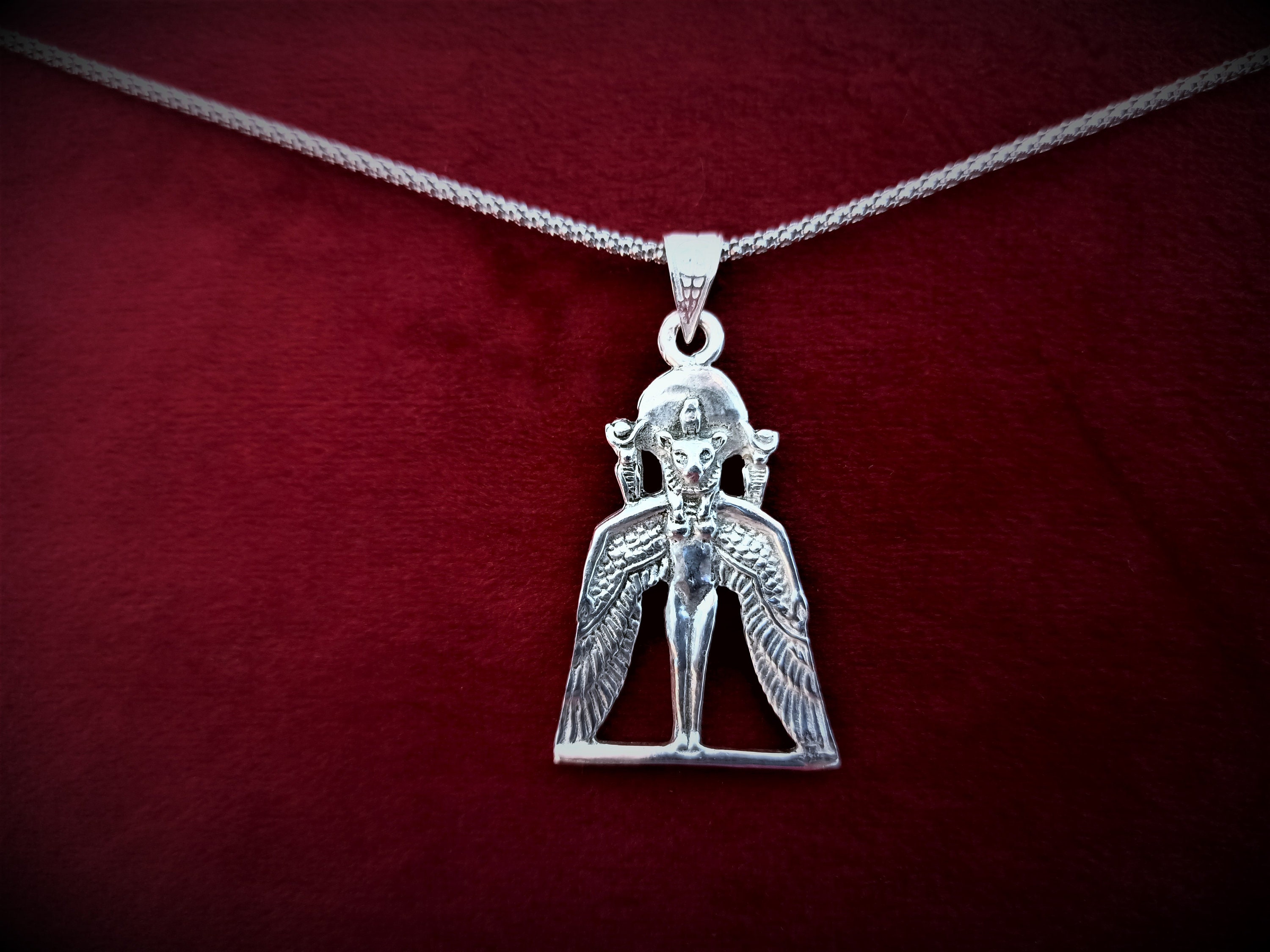 Real Gold Goddess Sekhmet Necklace Real Gold Sekhmet Pendant | Etsy