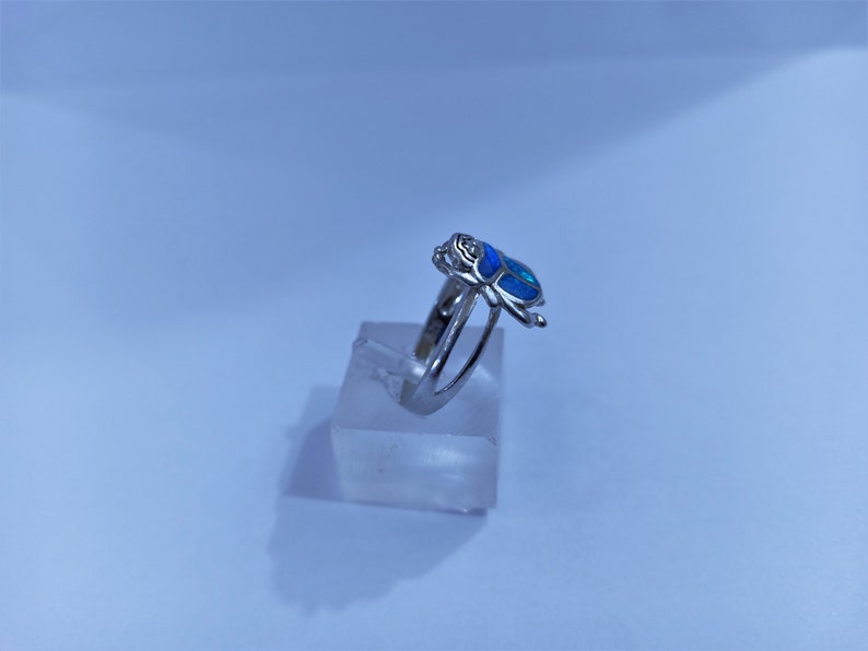 Sterling Silver Opal Ring Opal Scarab Ring Opal Scarab Jewelry