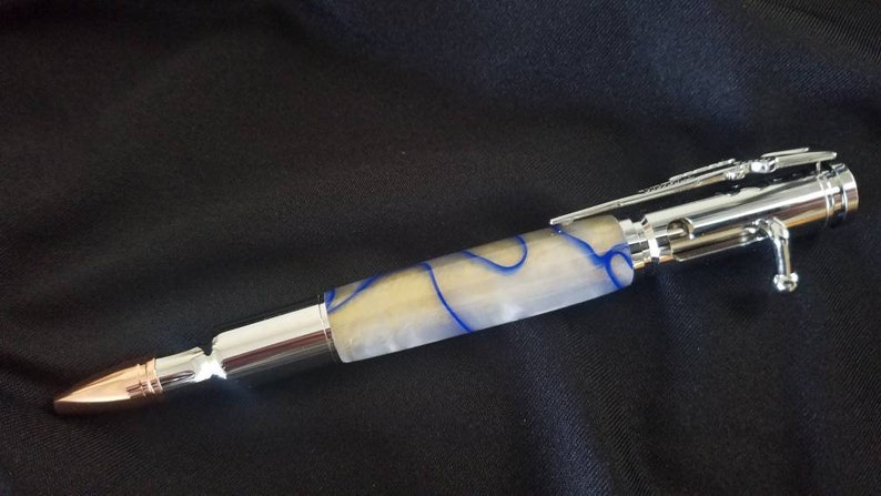 Bolt-action rifle ball point pen