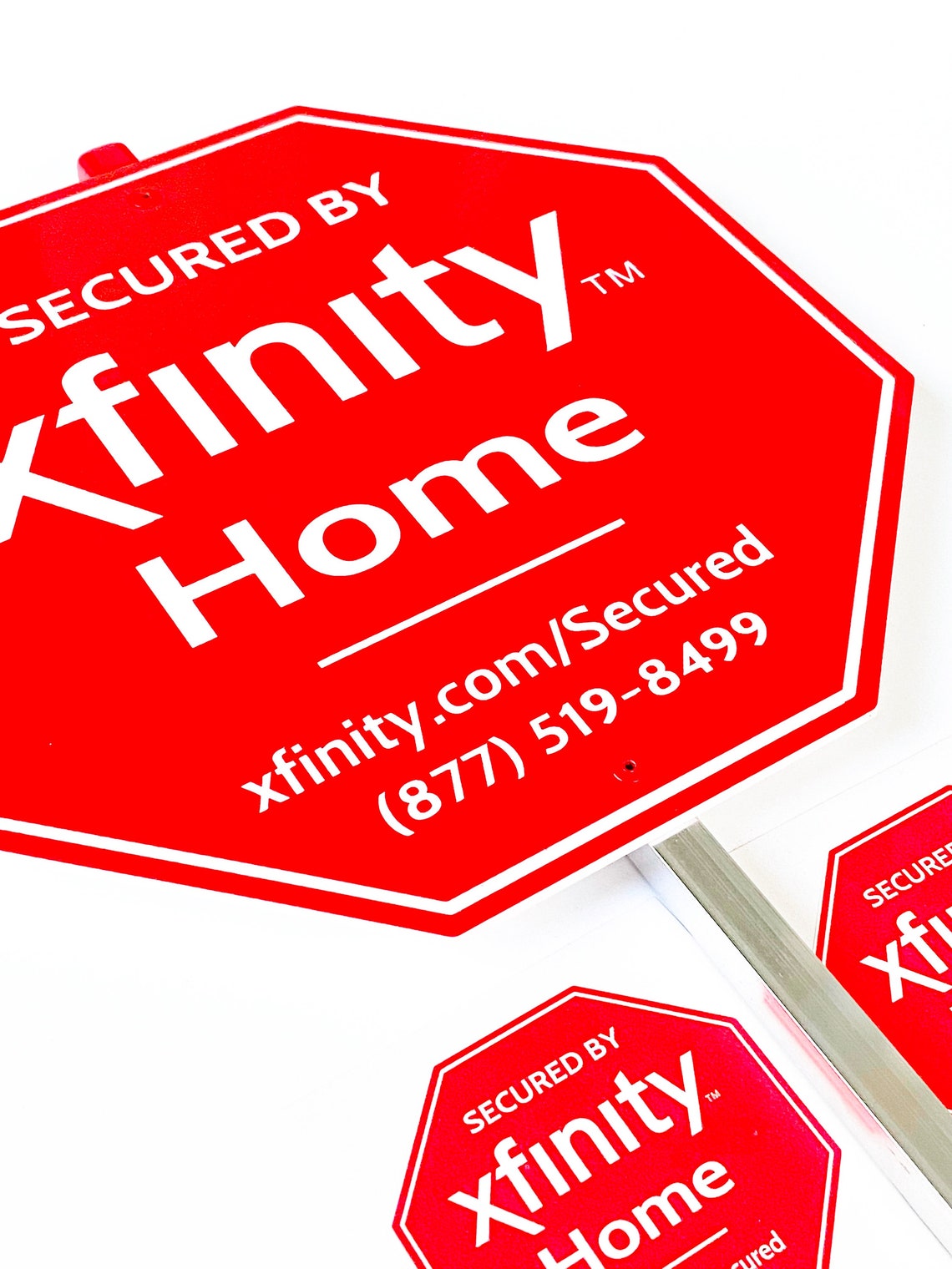 XFINITY HOME security sign with 4 stickers for windows and Etsy