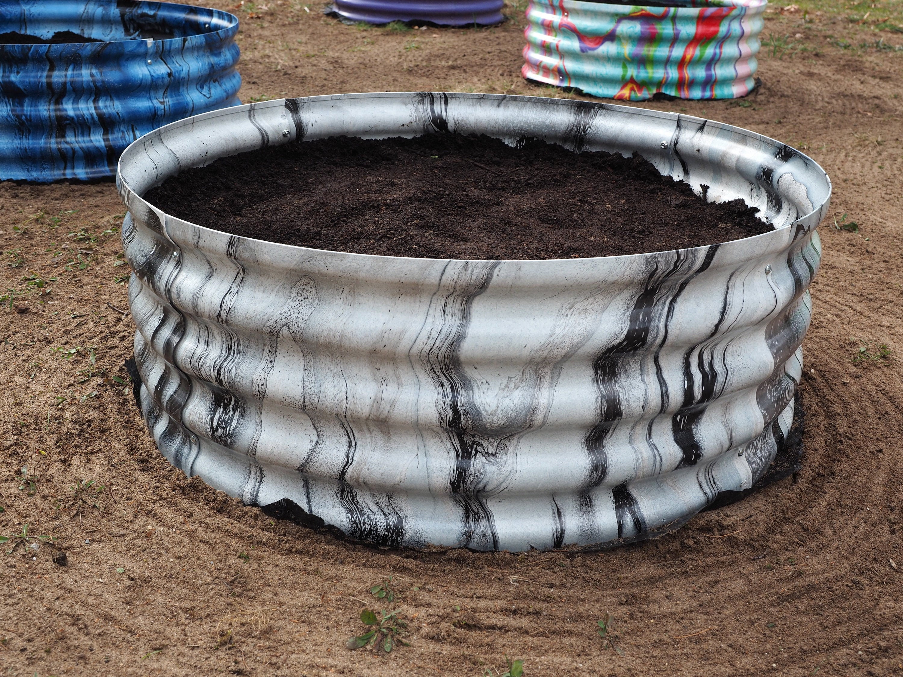 Custom Raised Garden Rings Metal Raised Garden Bed Metal Etsy Canada