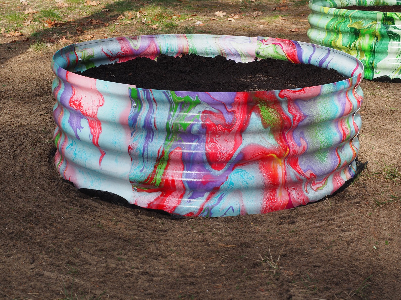 Custom Raised Garden Rings Metal raised garden bed Metal Etsy