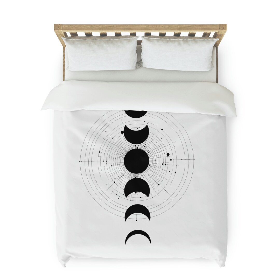 Lunar Phases Duvet Cover Etsy