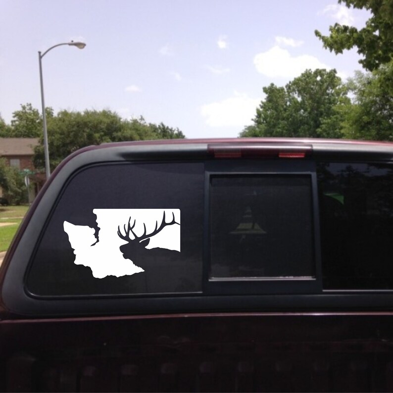 WASHINGTON State HUNTING ELK Hunting Vinyl Decal Sticker Etsy