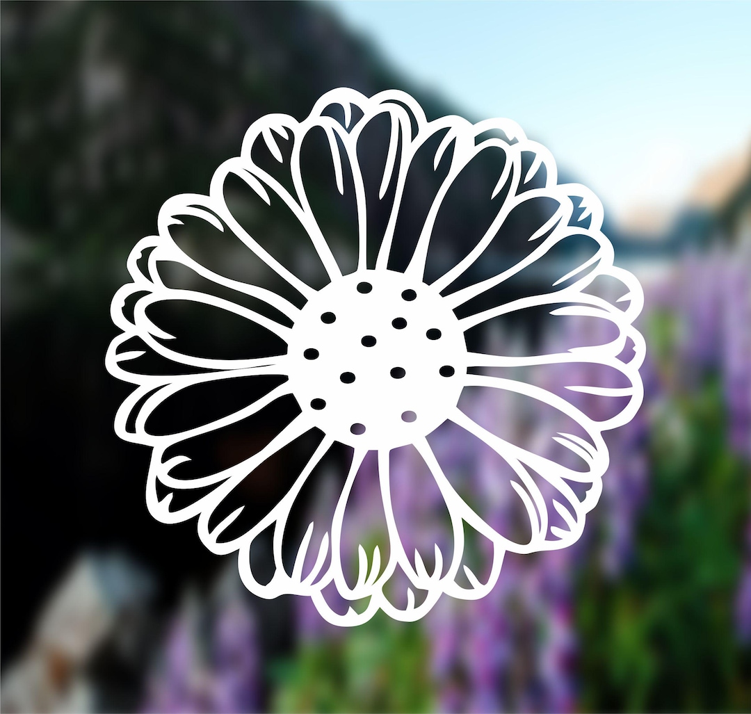 Daisy Flower Vinyl Decal: Sunflower Car Sticker - Etsy