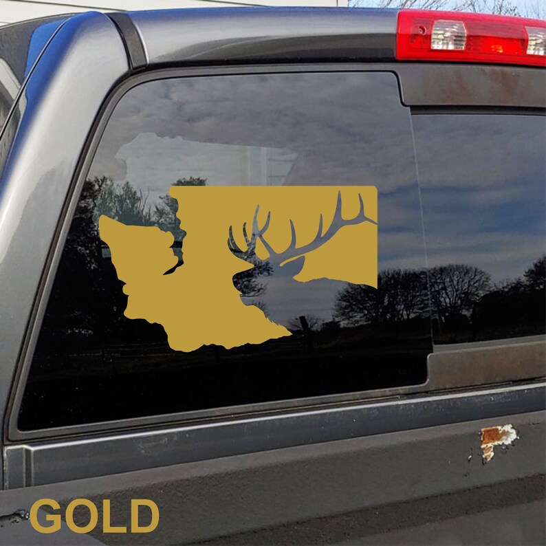 WASHINGTON State HUNTING ELK Hunting Vinyl Decal Sticker Etsy