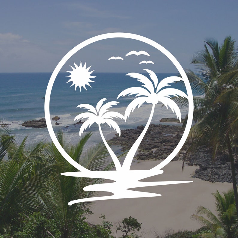 California Surf Bug At The Beach Vinyl Sticker Waterproof