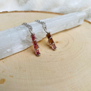 Pink Tourmaline Mini Necklace