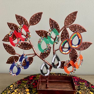 African Maasai Earrings made in Tanzania
