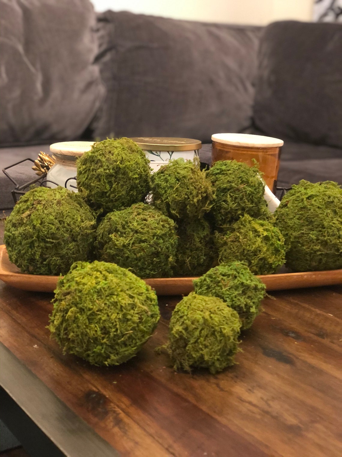 Preserved Moss Balls 25 inches diameter or Centerpiece in Etsy