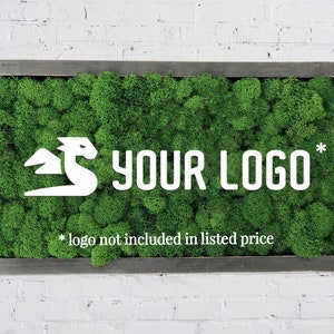Custom Logo Moss Frame: Personalized Office Wall Decor