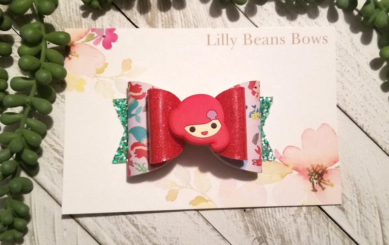 Disney Mermaid bow Ariel Bow Disney Ariel Bow Disney Princesses bow Little Mermaid Bow