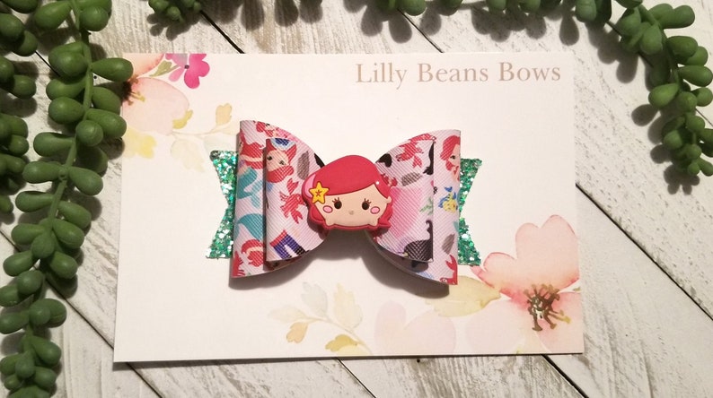 Disney Mermaid bow Ariel Bow Disney Ariel Bow Disney Princesses bow Little Mermaid Bow