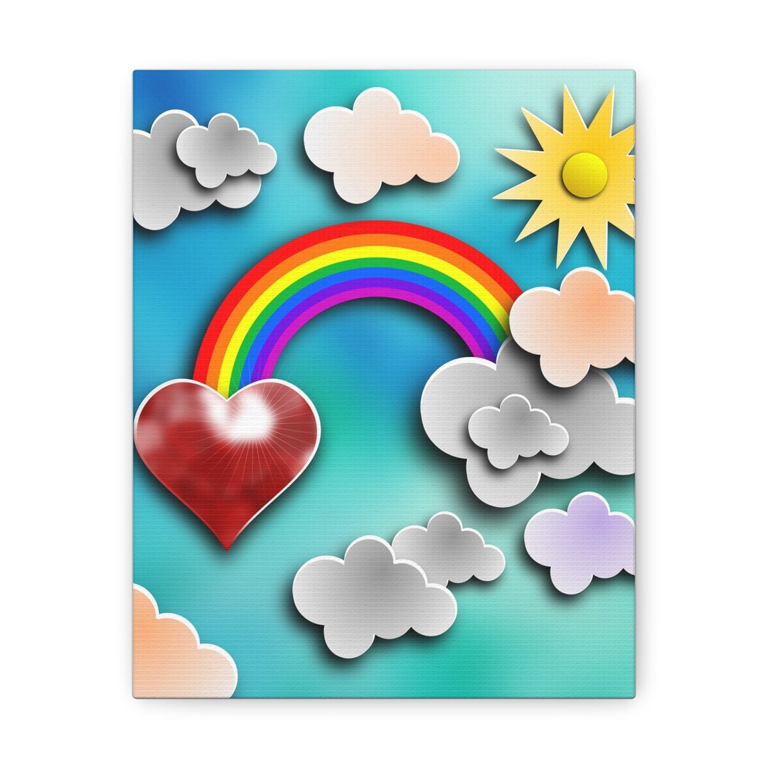 Children's Room Wall Art 3D Print on Canvas Etsy