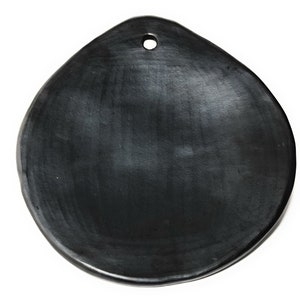 Comal for Tortillas 10"  Unglazed Tortilla Warmer Comal para Tortillas Black Clay Griddle Pan Handmade in La Chamba  Organic gifts for wife