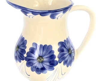 Ceramic Water Pitcher Jar Carafe 1.5 Liters vase for flowers kitchen utensil holder 100% Handmade in Carmen Viboral Colombia