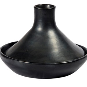 Tajine Tagine Black Clay 100% Handmade Diameter 11" Hight 7.8"  Unglazed Made in La Chamba Tolima Colombia Serving Pot  Lead Free Mom Gift