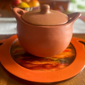 Clay Pot for Cooking with Lid Terracotta earthenware cooking pot  3 Liters Casserole Soup Pot  Unglazed 100% Organic Handmade in La Chamba