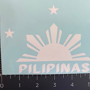 Custom Pilipinas Rising Sun vinyl sticker decal.
