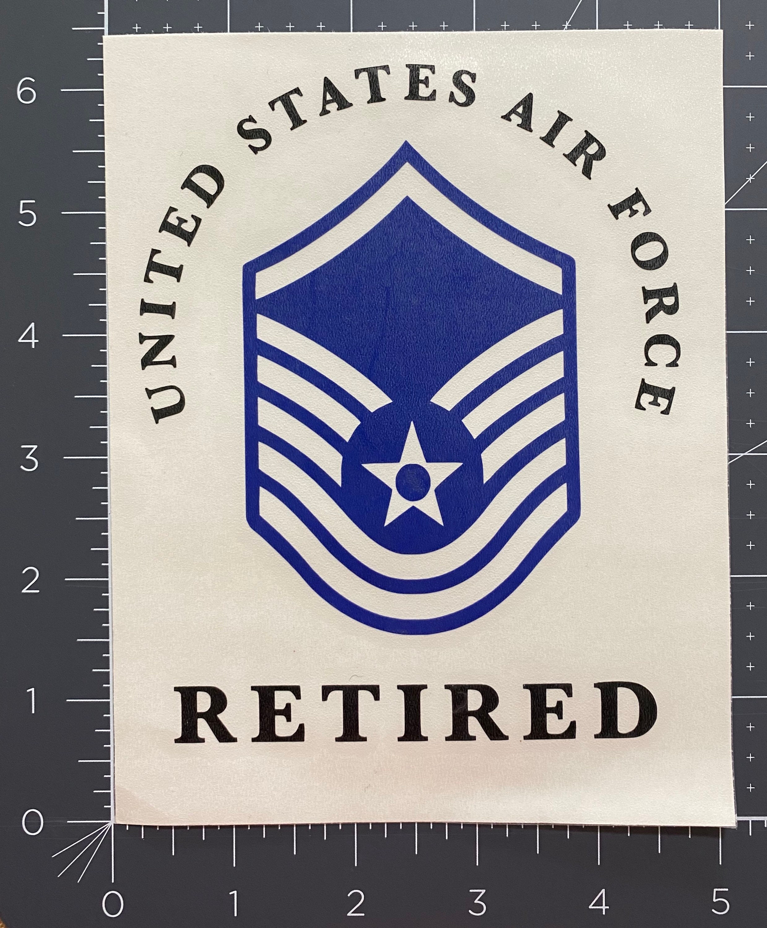 E7 E9 United States Air Force Retired vinyl sticker decal Etsy