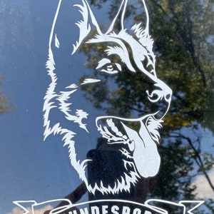 Custom German Shepherd Dog Head vinyl sticker decal - bumper sticker - laptop