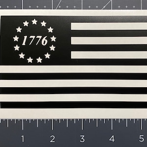 1776 American flag vinyl sticker decal - laptop - bumper sticker