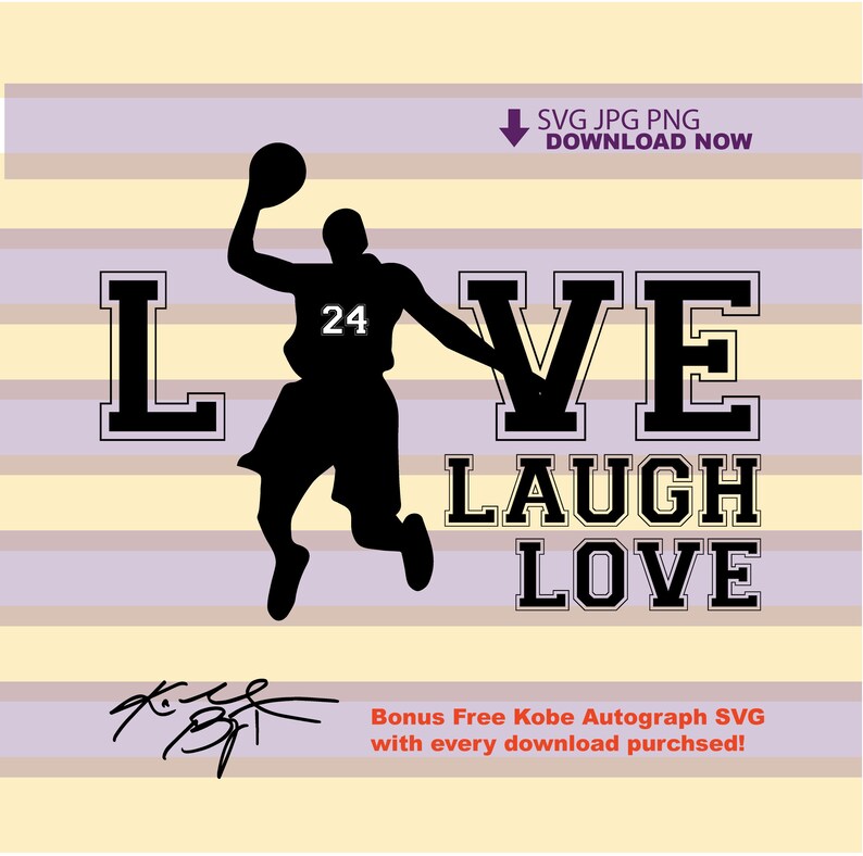 Download Kobe silhouette download Signature Bryant SVG png jpg Live ...