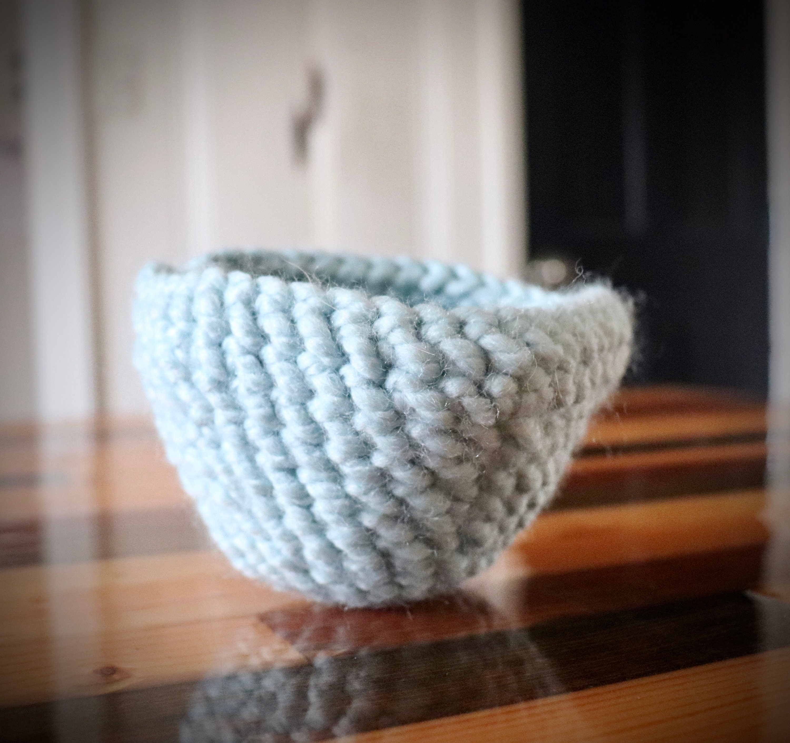 Set of hand knit and crocheted bowls Etsy