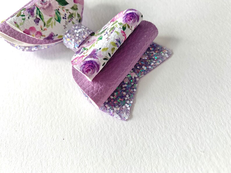 Purple Floral bow