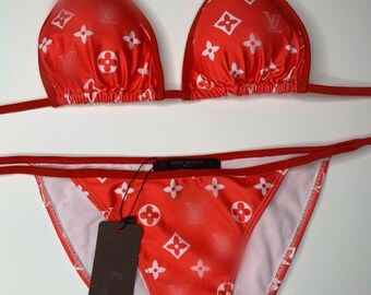 red designer bikini