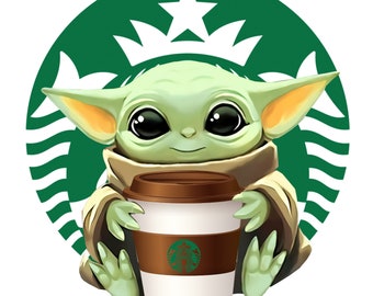 Free Free 328 Baby Yoda Drinking Coffee Svg SVG PNG EPS DXF File