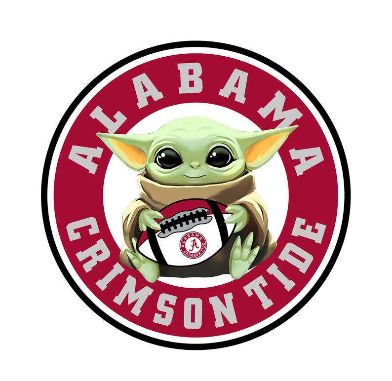 Download Baby Yoda Alabama football PNG JPG psd svg files | Etsy