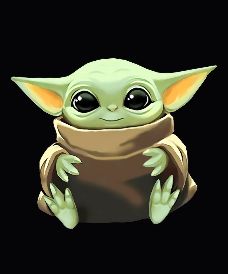 Baby Yoda Plain PNG JPG files | Etsy