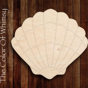 SHELL Wood Door Hanger Blank, Paint Parties or DIY Painting, Ready to Paint Wood Shape, Wreath Attachments, Beach Theme Wood Cut Out