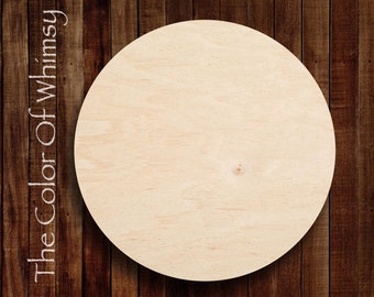 Round Circle Unfinished Wood Shape, Ready to Paint, Great for Paint Parties and Wreath and Sign Attachments, Name and Nursery Signs