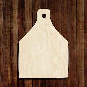 Cattle Tag Unfinished Wood Blank