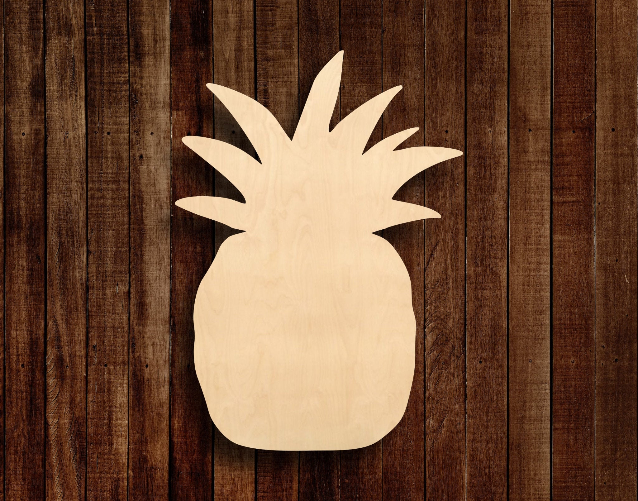 PINEAPPLE Wood Blank Unfinished Wood Shape Ready to Paint Etsy