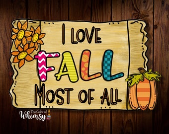 Hay Bale I Love Fall Most of All SVG Files - Cut Files for Laser Cutters -  Fall SVG Cut Files