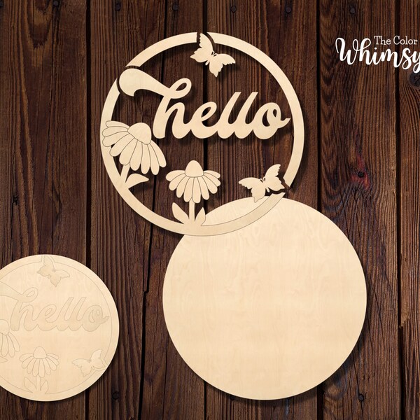 Toodle Lou Designs Butterfly Wooden Door Hanger main image 0