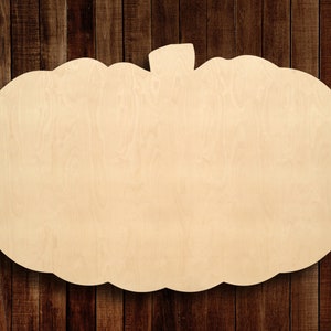 Fall Pumpkin Wood Blank, Unfinished Wood Shape, Ready to Paint, Great for Paint Parties - Door Hangers - Sign or Wreath Attachments