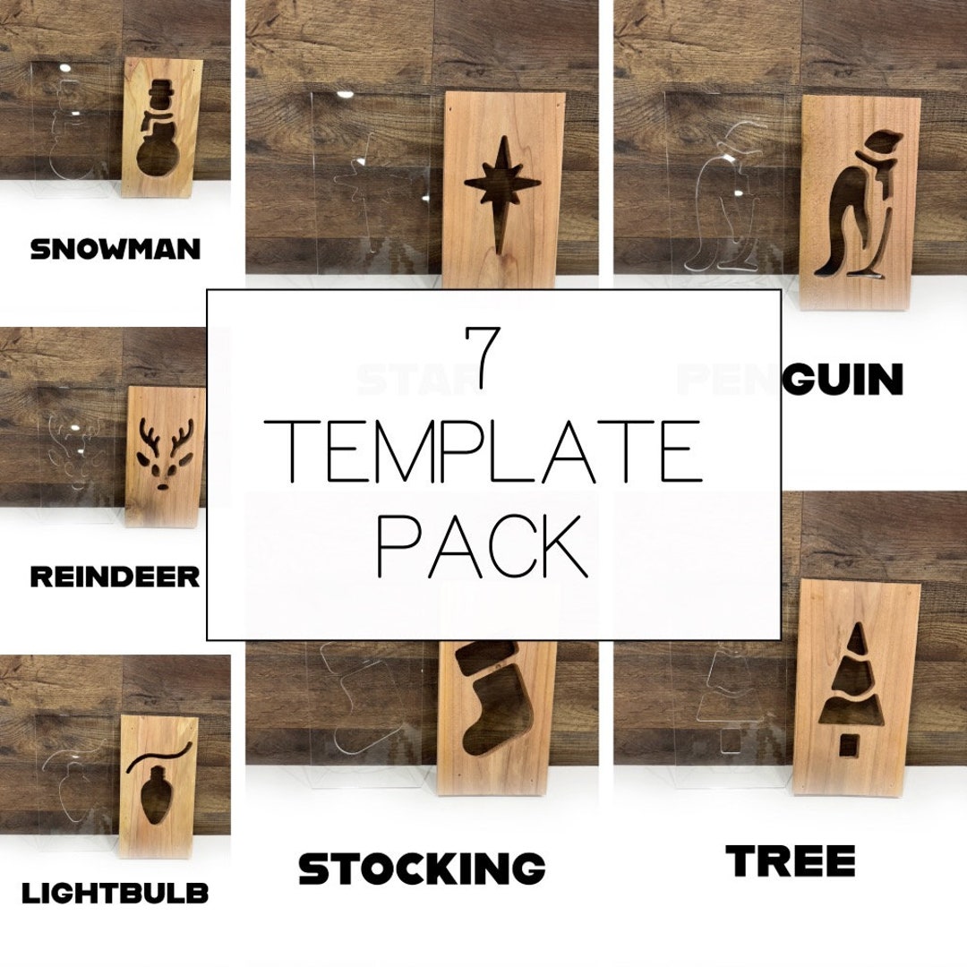 Christmas Lantern Acrylic Templates for Routers7 Pack Christmas Acrylic ...