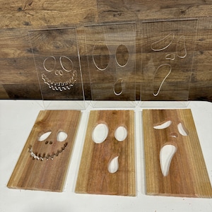 SPOOKY Jack-O-Lantern (3 Pack) Acrylic Templates for Routers