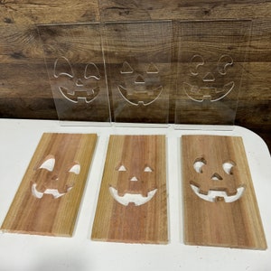 Happy Jack-O-Lantern (3 Pack) Acrylic Templates for Routers