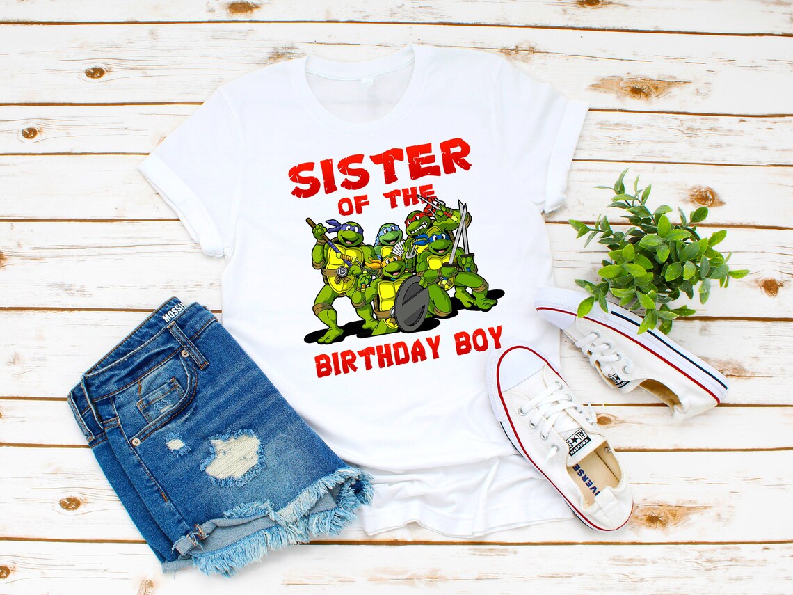 Ninja Turtles Birthday Shirt Ninja Custom Family Personalized | Etsy