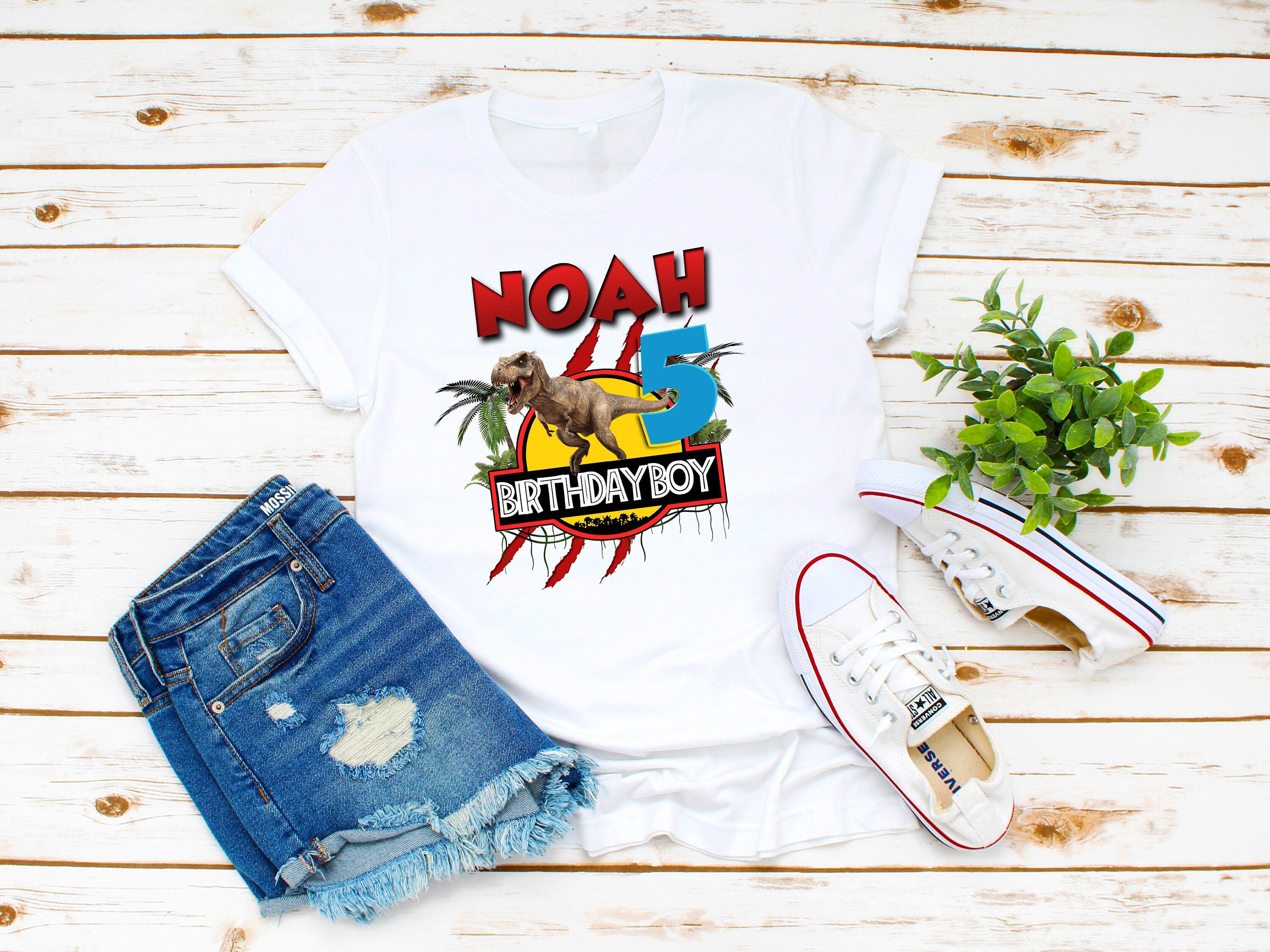 jurassic world birthday boy shirt