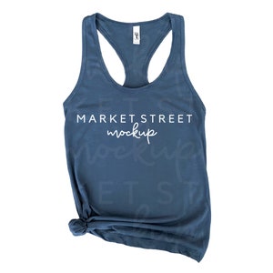 Tank Top Mockup, Next Level Indigo 1533 Racerback Mockup, Flat Lay Mock Up, Summer Mockup