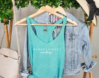 Next Level 6733 Mockup, Spring Mockup, 6733 Tahiti Blue, Bachelorette Mockup, Bridesmaid Mockup, Tank Top Mockup, Summer Mockup